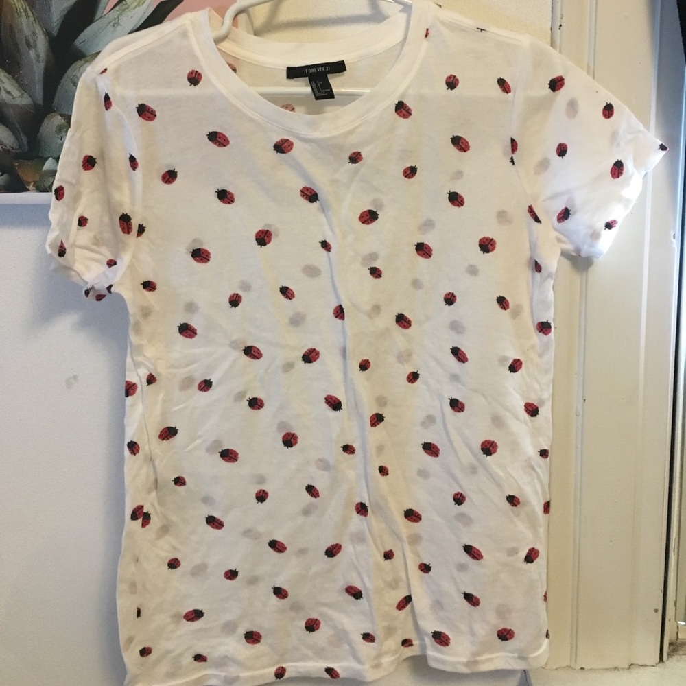 Forever 21 Ladybug Graphic Tee